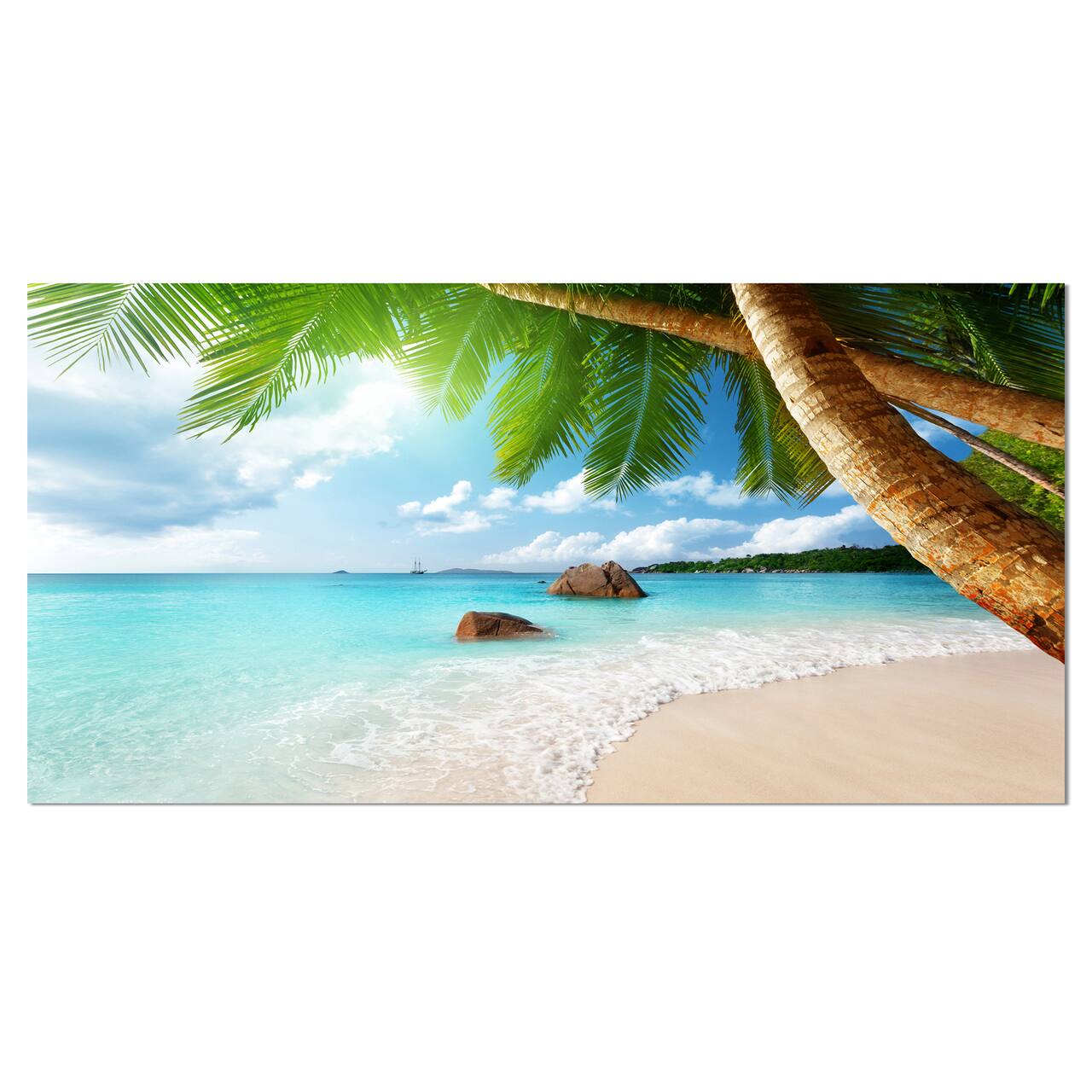 Designart - Praslin Island Seychelles Beach - Seashore Photo Canvas Print